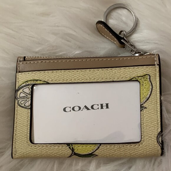 COACH Lemon Corner Zip Wristlet & Mini Skinny Wallet SET - Picture 5 of 5
